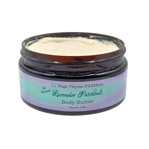 High Thyme FARMacy Body Butter - Nourishing Lavender & Patchouli, BPA-Free Jar - 8oz