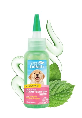 TropiClean Dog Dental Care Gel - Freshens Breath, No Brushing Needed, Naturally Derived - 2.2oz