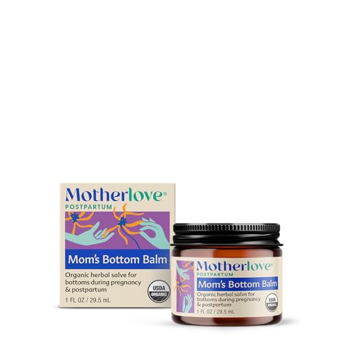 Motherlove Mom's Bottom Balm - Relieves Hemorrhoids, Organic Ingredients, Non-GMO - 1 oz