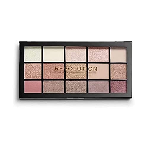 Revolution Reloaded Eyeshadow Palette - Highly Pigmented, Matte & Shimmer, 15 Shades - 0.58 Oz