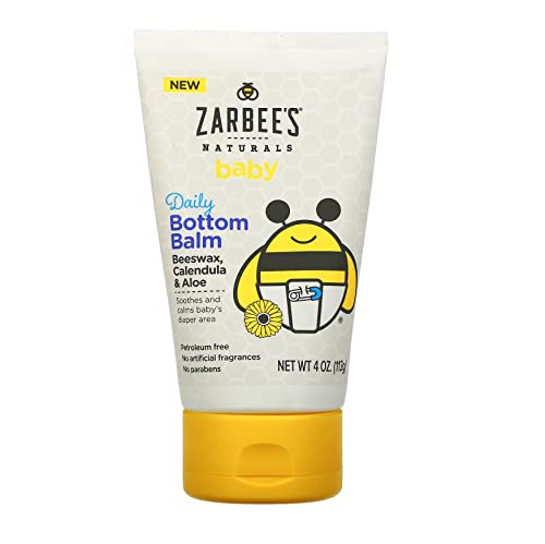 Zarbee's Naturals Baby Diaper Cream - Soothes Sensitive Skin with Beeswax & Calendula - 4oz