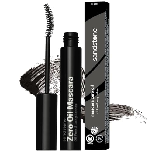 Sandstone Scandinavia Hypoallergenic Black Mascara - Lengthening, Smudge-Proof, Vegan - 0.35oz