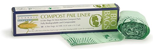 RSVP International Compost Bags - 100% Compostable, GMO-Free Material - 1 Gallon Size