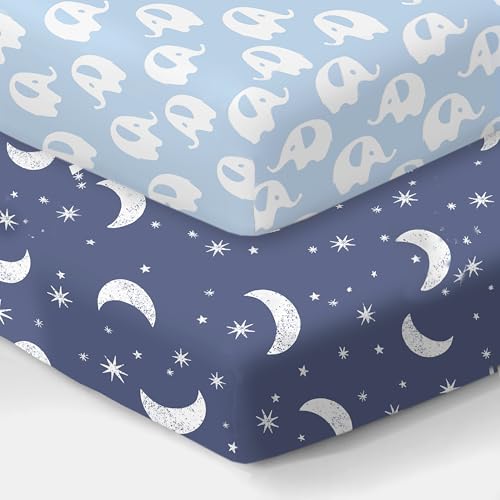 Cambria Baby Fitted Sheets - Ultra Soft, 100% Organic Cotton, GOTS Certified - 28x52