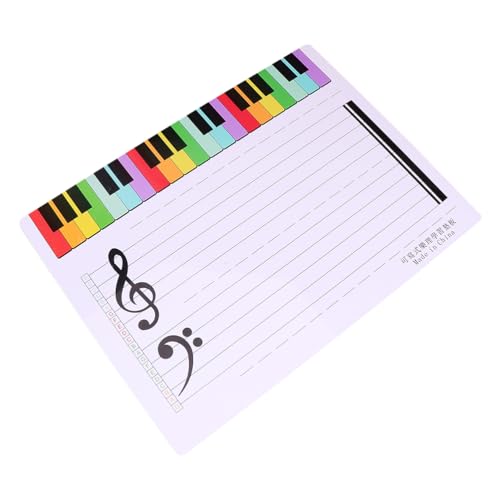 Beavorty Music Practice Whiteboard - Reusable for Learning Notes, No Ghosting - 1 Piece