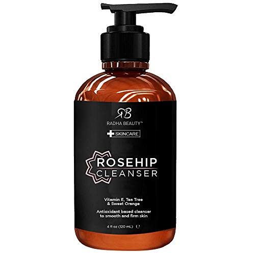 Radha Beauty Rosehip Facial Cleanser - Nourishes & Protects, Natural Ingredients - 4 fl. oz