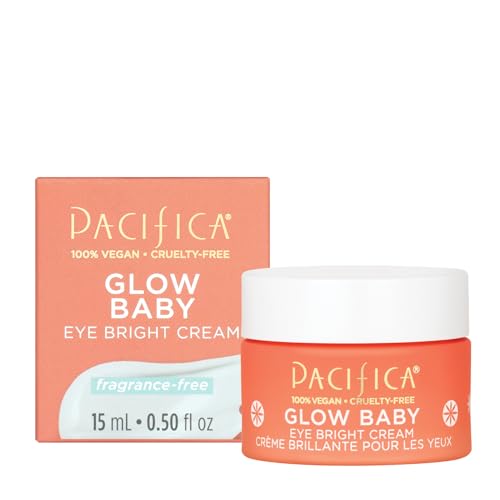 Pacifica Glow Baby Eye Bright Cream - De-puffs & Hydrates, Soothing Moisturizer - 0.5 oz