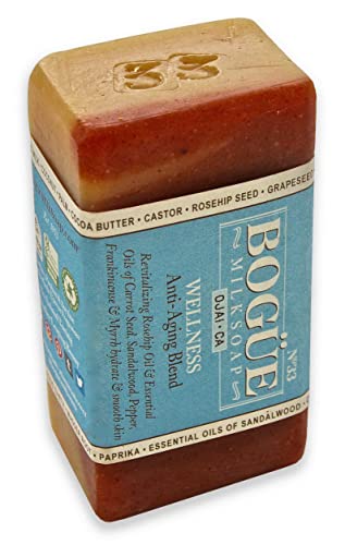 BOGUE No.33 Goat Milk Soap - Revitalizing Anti-Aging Blend, Hydrating Rosehip Oil - 4.9oz