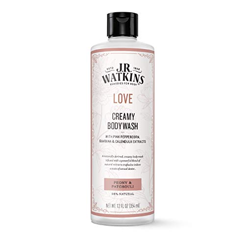 J.R. Watkins Body Wash - Hydrating, Naturally Derived Extracts, Peony & Patchouli - 12 fl oz