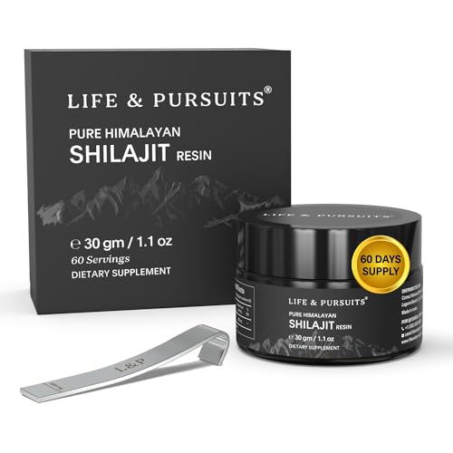 Life & Pursuits Himalayan Shilajit Resin - Boosts Vitality, Rich in Fulvic Acid & Minerals - 1.1 oz
