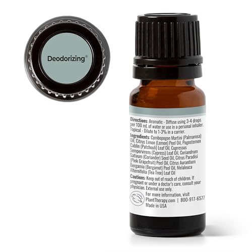 Plant Therapy Deodorizing Essential Oil Blend - Naturally Odor-Fighting, 100% Pure - 10 mL