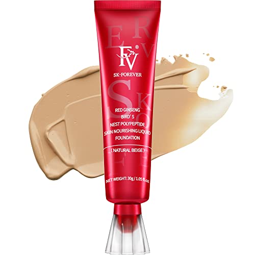 FV Waterproof Foundation - Oil Control, Long-Lasting, Natural Beige, 30g for Oily/Normal Skin