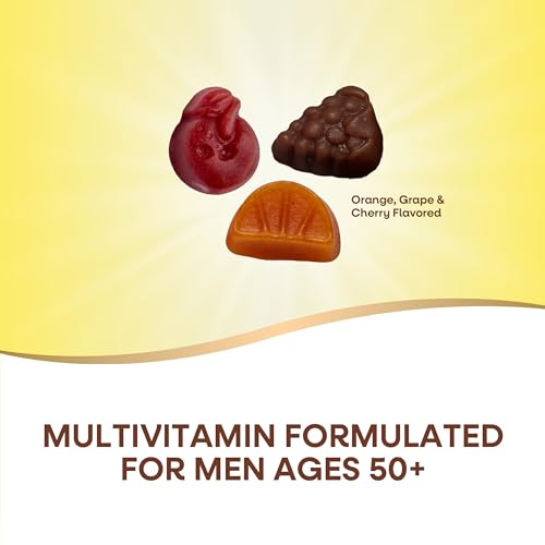 Nature’s Way Alive! Men’s 50+ Multivitamin - Supports Heart, Brain & Muscle Health - 75 Gummies