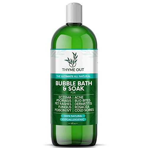 Thyme Out Bubble Bath - Nourishing Relief for Eczema, Plant-Based, Hypoallergenic - 16oz