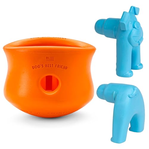 WEST PAW Zogoflex Toppl Treat Dispensing Dog Toy - Durable, FDA-Compliant, X-Large, Tangerine 2 Pack