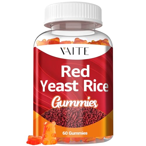 VAITE Red Yeast Rice CoQ10 Gummies - Supports Cholesterol & Energy, Non-GMO - 60 Count