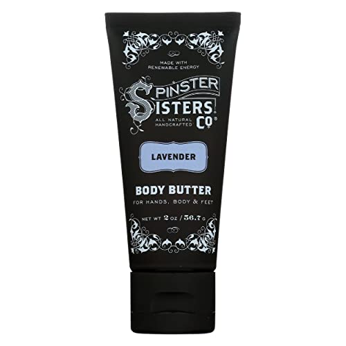 Spinster Sisters Co. Body Butter - Lavender Scent, All Natural, Cruelty Free - 3 Pack, 2oz Each