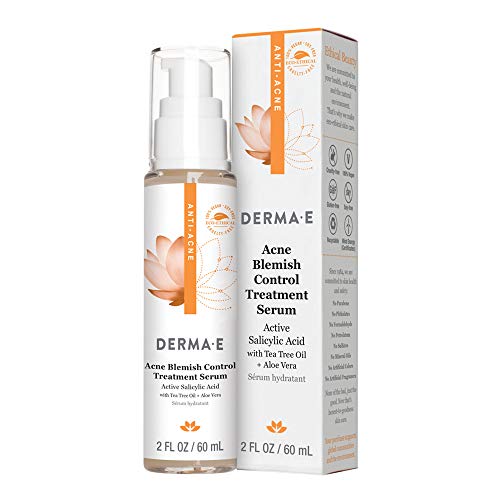 DERMA E Acne Blemish Control Serum - Active Salicylic Acid, Natural Oils, 2 fl oz