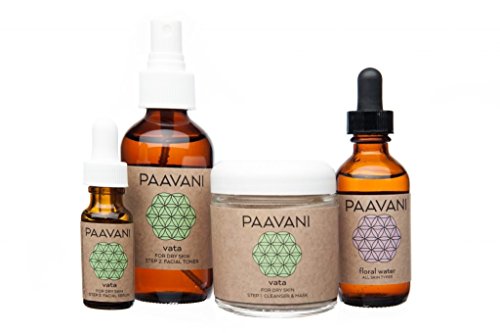 PAAVANI Ayurveda Vata Dosha Ritual Set - Hydrate, Detoxify, Balance Skin - 3 Products