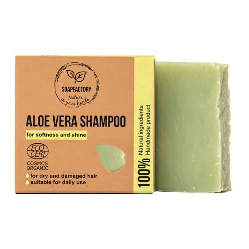 SoapFactory Shampoo Bar for Thinning Hair - Revitalizes & Strengthens with Aloe Vera - 3oz