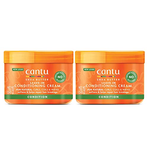 Cantu Leave-In Conditioner - Promotes Strong, Healthy Hair with Pure Shea Butter - 12oz (Pack of 2)