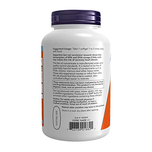 NOW Foods Dietary Supplement - Supports Brain Health, GMP Quality Assured - 180 Softgels