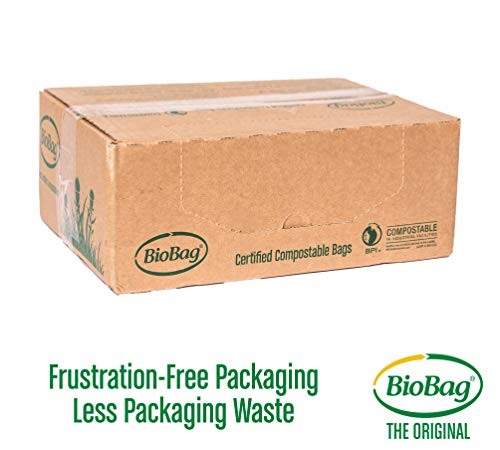 BioBag Compost Bags - 100% Certified Compostable, 12 lb Capacity, 500 Count, 16.1" x 19.7"