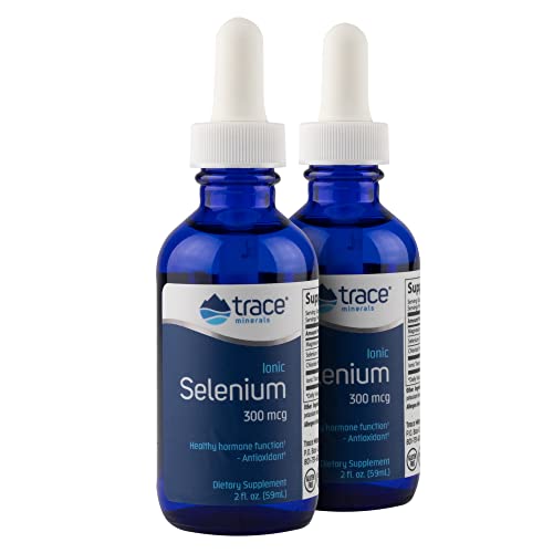 Trace Minerals Liquid Ionic Selenium 300 mcg - Supports Immunity & Thyroid Health - 2 fl oz