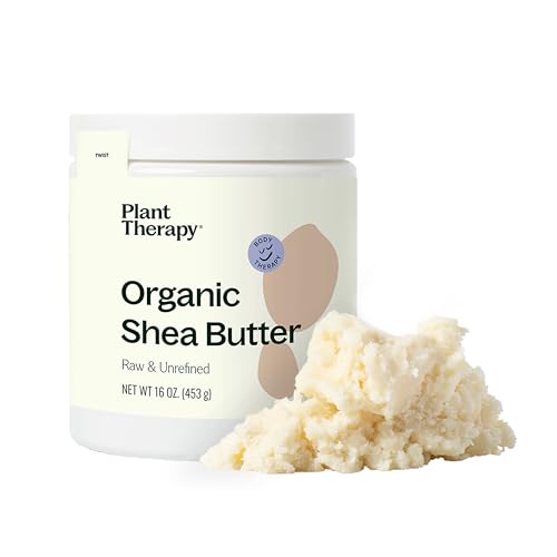 Plant Therapy Organic African Shea Butter - Deeply Moisturizing, Raw & Unrefined - 16 oz Jar