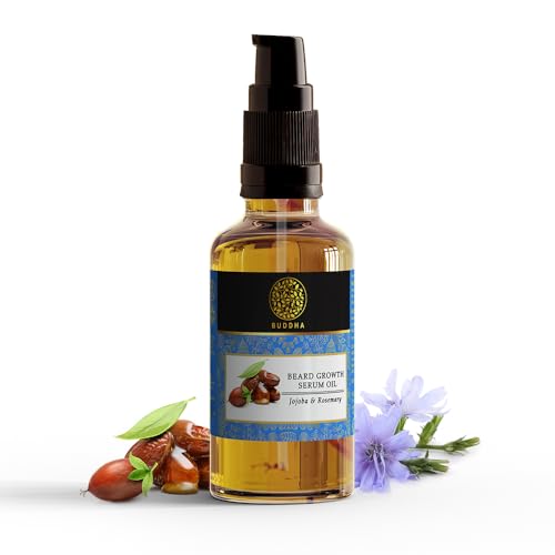 Buddha Natural Beard Oil Serum - Promotes Fast, Thick Growth, Ayurvedic Certified - 25ml