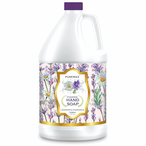 Puremax Foaming Hand Soap - Gentle Lavender Chamomile, Moisturizing, Triclosan-Free - 128 Fl Oz