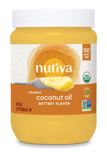 Nutiva Organic Coconut Oil - Rich Butter Flavor, Non-GMO, Vegan, Gluten-Free - 29 Fl. Oz.