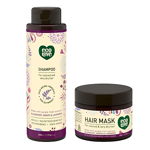 ecoLove Hair Mask - Nourishing Repair for Dry, Color-Treated Hair with Lavender - 11.8oz