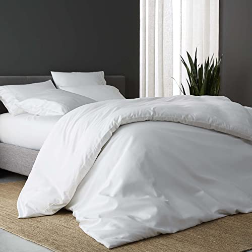 DOZ Duvet Cover Set - Buttery Soft, Cooling, Organic Bamboo Viscose - 90"x90" (Snow, Full/Queen)