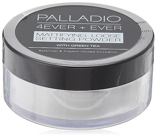 Palladio Face Powder - Mattifying Finish, Vegan & Infused with Green Tea - 0.35oz