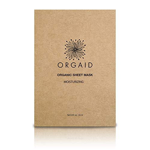 ORGAID Organic Sheet Mask - Anti-Aging & Moisturizing, Made in USA - Single Use