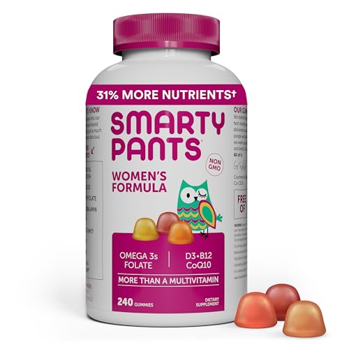 SmartyPants Women's Multivitamin Gummies - 21 Essential Nutrients, Gluten-Free - 240 Count