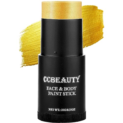 CCBeauty Metallic Gold Body Paint Stick - Hypoallergenic, Long-Lasting, Easy Application - 0.35oz