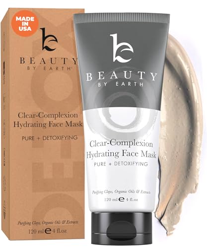 Beauty by Earth Hydrating Face Mask - Moisturizes, Clears Pores, Organic Ingredients - 4oz