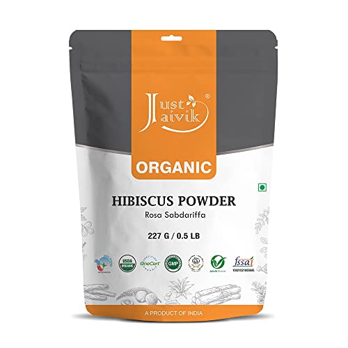 Organic Hibiscus Flower Powder - Promotes Strong Hair, Supports Circulation - 8oz, USDA Certified