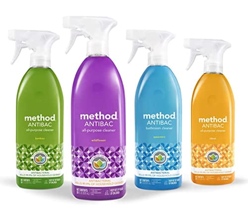 Method Antibacterial All-Purpose Cleaner - Kills 99.9% Germs, Citron Scent - 4 x 28oz Bottles