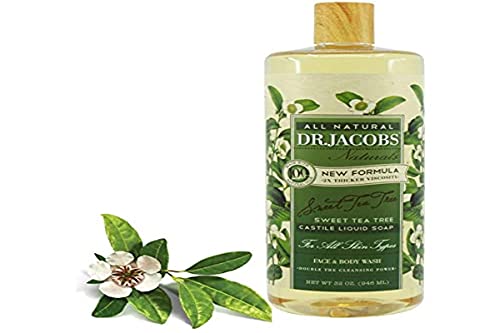 Dr Jacobs Naturals Castile Body Wash - Gentle Plant-Based Formula, Sulfate & Paraben-Free - 16oz