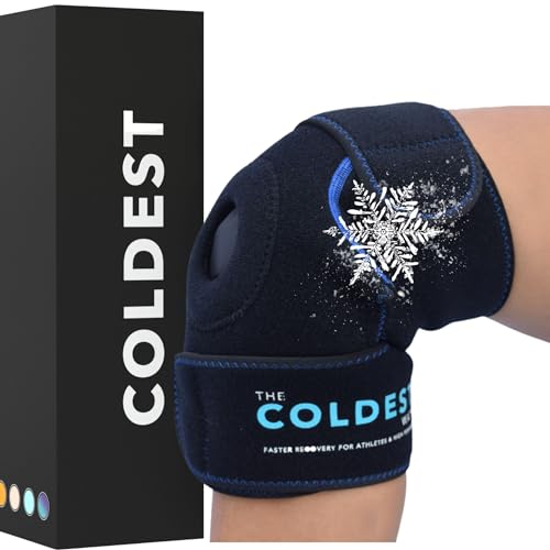 Coldest Knee Ice Pack Wrap - Targeted Pain Relief, Comfortable Compression for Recovery - Reusable