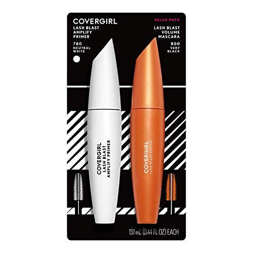 Covergirl LashBlast Volume Mascara & Amplify Primer - 10x Volume, Nourishing Oils, Very Black