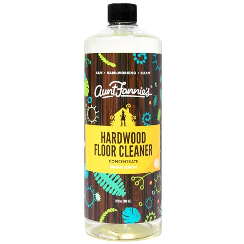 Aunt Fannie's Floor Cleaner - Plant-Based, Safe for Kids & Pets, Bright Lemon Scent - 32 oz.