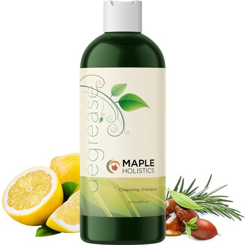 Maple Holistics Oily Hair Shampoo - Deep Cleansing for Scalp Care with Natural Oils - 16oz