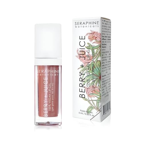 Seraphine Botanicals Lip Gloss - Hydrating Tinted Shine with Berry Extracts - 0.20 fl oz