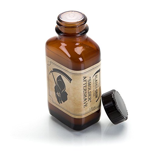 The Blades Grim Aftershave Oil - Calms Skin, High-Quality Ingredients - Smolder, 3oz