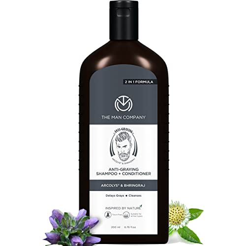 The Man Company 2-in-1 Shampoo & Conditioner - Delays Grays, Nourishes & Strengthens - 200ml