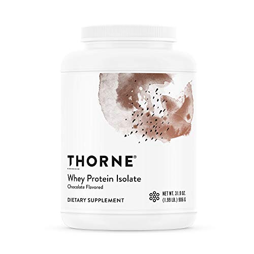 THORNE Whey Protein Isolate - 21g Digestible Protein, NSF Certified - Chocolate Flavor, 31.9oz